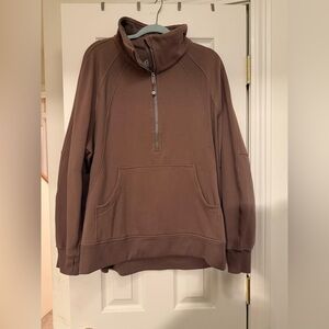 Scuba Oversized Funnel-Neck Half Zip Long
